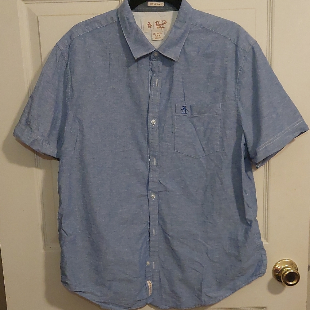 Original Penguin Blue Casual Button Down Shirt